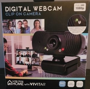 Vivitar Digital Webcam Clip On Camera 1080p Full HD